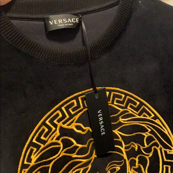 versace velvet sweatshirt